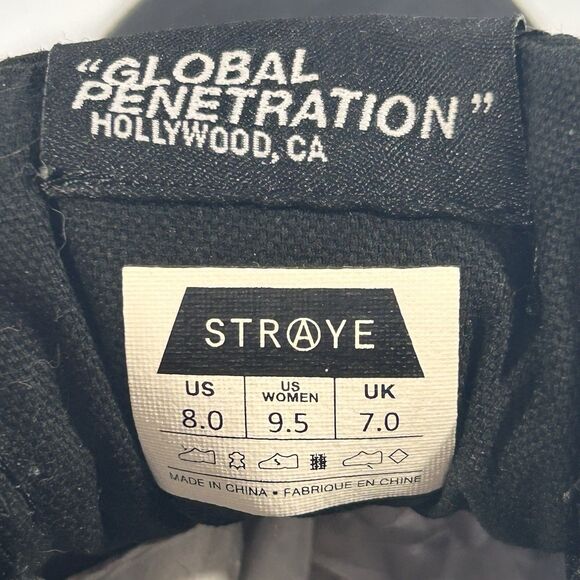 STRAYE SKATE SHOES Womens 9.5 Mens 8‎ Black Suede Stanley - Picture 11 of 11